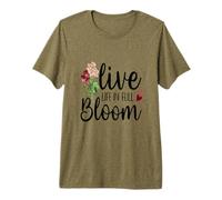 Live Life in Full Bloom -Gardener - Flower Gardening Premium T-Shirt