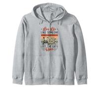 Live Life Like Someone Left The Gate Open Cow Heifer Zip Hoodie