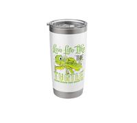 Live Life Like The Turtle Slow Down and Enjoy It | Tortoise Stainless Steel Insulated Tumbler