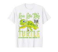 Live Life Like The Turtle Slow Down and Enjoy It | Tortoise T-Shirt