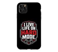 Live Life On Hard Mode Gamer Difficulty Funny Case for iPhone 11 Pro Max