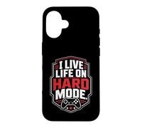 Live Life On Hard Mode Gamer Difficulty Funny Case for iPhone 16