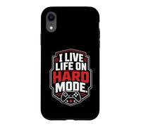 Live Life On Hard Mode Gamer Difficulty Funny Case for iPhone XR