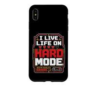 Live Life On Hard Mode Gamer Difficulty Funny Case for iPhone XS Max