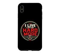 Live Life On Hard Mode Gamer Difficulty Funny Case for iPhone XS Max