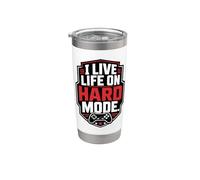 Live Life On Hard Mode Gamer Difficulty Funny Stainless Steel Insulated Tumbler