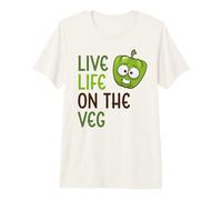 Live Life On The Veg Funny Vegetable Pepper Vegan Lifestyle Premium T-Shirt