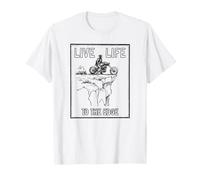 Live Life to The Edge Chopper Motorcycle Cliff Tee T-Shirt