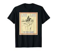 Live Life to The Edge Chopper Motorcycle Cliff Tee T-Shirt