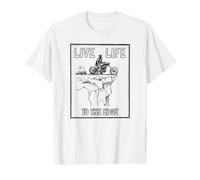 Live Life to The Edge Chopper Motorcycle Cliff Tee Value Graphic T-Shirt