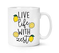 Live Life with Zest Lemon 10oz Mug Cup