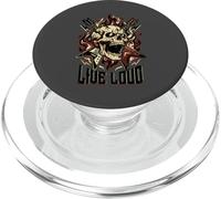 Live Loud Rock and Roll Guitar Vintage ROCK Music PopSockets PopGrip for MagSafe