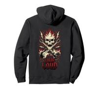 Live Loud Rock and Roll Guitar Vintage ROCK Music Pullover Hoodie