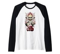 Live Loud Rock and Roll Guitar Vintage Rock Music Raglan Baseball Tee