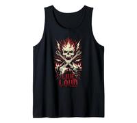 Live Loud Rock and Roll Guitar Vintage Rock Music Tank Top