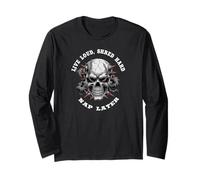 Live Loud Shred Hard Nap Later Heavy Metal Humor Quote Long Sleeve T-Shirt