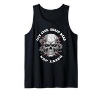 Live Loud Shred Hard Nap Later Heavy Metal Humor Quote Tank Top