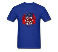 Live & Louder Punk Style Men T-Shirt The Dead Daisies Skull Grey T Shirt