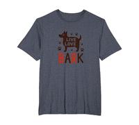 Live Love Bark: Adorable Dog Lover T-Shirt, Men's Big and Tall, Heather Blue, 6X Tall