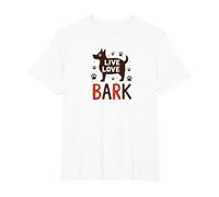 Live Love Bark: Adorable Dog Lover T-Shirt, Men's Big and Tall, White, 4X Tall