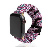 Live Love Dance Scrunchie Watch Bands Soft Elastic Replacement Wristband Compatible with Apple Watch 42mm/44mm