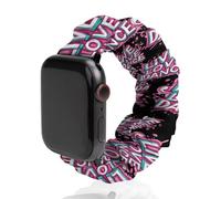 Live Love Dance Scrunchie Watch Bands Soft Elastic Replacement Wristband Compatible with Apple Watch 42mm/44mm