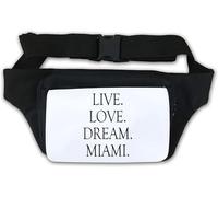 Live Love Dream Miami Florida Waist Bag Fanny Pack White