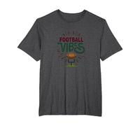 Live Love Football Retro Sports Fan Enthusiasm T-Shirt, Men's Big and Tall, Dark Heather Grey, 6X Tall