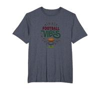 Live Love Football Retro Sports Fan Enthusiasm T-Shirt, Men's Big and Tall, Heather Blue, 5X Tall