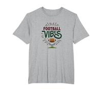Live Love Football Retro Sports Fan Enthusiasm T-Shirt, Men's Big and Tall, Heather Grey, 5X Tall