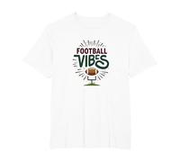 Live Love Football Retro Sports Fan Enthusiasm T-Shirt, Men's Big and Tall, White, 4X Tall