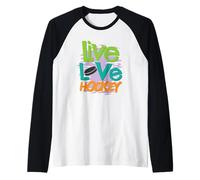 Live Love Hockey Raglan Baseball Tee