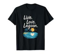 Live Love Lagoon Beach Squad Summery Graphic Art T-Shirt