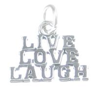 Live Love Laugh sterling silver charm .925 Living Loving Laughing charms