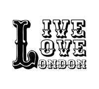 Live Love London Wall Stickers Paster Paper 32x47.6cm Easy Installation Black