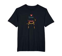 Live Love Love Cat Inspirational Quote T-Shirt, Men's Big and Tall, Black, 3X Tall