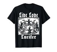 Live Love Lucifer Occult Dancing with the devil Satanic Goth T-Shirt