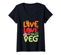 Live love on the veg Vegan V-Neck T-Shirt