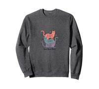 Live Love Purr: Adorable Cat Lover's Graphic Sweatshirt, Adult Unisex, Dark Heather Grey, XXL