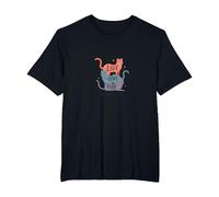 Live Love Purr: Adorable Cat Lover's Graphic T-Shirt, Men's Big and Tall, Black, 4X Tall