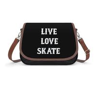 Live Love Skate Fashion Women's Purse Handbag Shoulder Bag