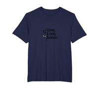 Live, Love, Soccer - Women's Sports Passion Gift T-Shirt, Men's Big and Tall, Navy, 4X Tall
