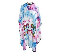 Live-Love-Softball Tie Dye Unisex Barber Cape Durable Salon Capes Full-Length Hair Cutting Apron For Hairstylists Cuts And Colours Barber Accessories 168X140Cm