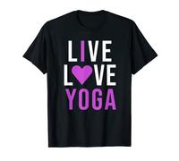 Live Love Yoga - I Love Yoga Purple Namaste T-Shirt