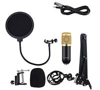 Live Microphone Accessory, Effects V8 Soundcard Combo, DJ Mixer with 12 Background Sounds, 2-Channel Audio Interface, Double Pop Filter for Lab Recording And Broadcasting