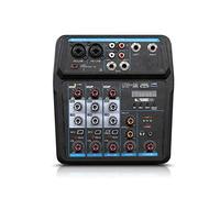Live Mixer DJ Sound Controller Interface with USB Drive for Computer Recording Studio Audio Mixer Professional and Beginner (4 Channel)