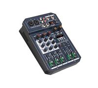 Live Mixers 4 Channel Audio Sound Mixer - Professional Digital DJ Mixing Console for Live Streaming, Karaoke, and Stereo Recording