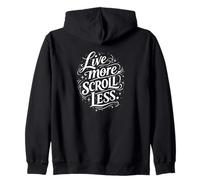 Live More Scroll Less Zip Hoodie