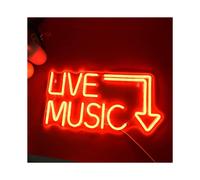 "Live Music" LED Neon Sign, Wall Decor Light, Ideal for Bars, KTVs, Bedrooms, or Music Studios,Neon Decor