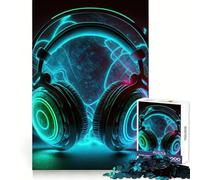Live Music Neon 1000 Pieces Jigsaws Adults Puzzles Mental Sharp Fade Resist Home Fun Evening Game (50x75cm)